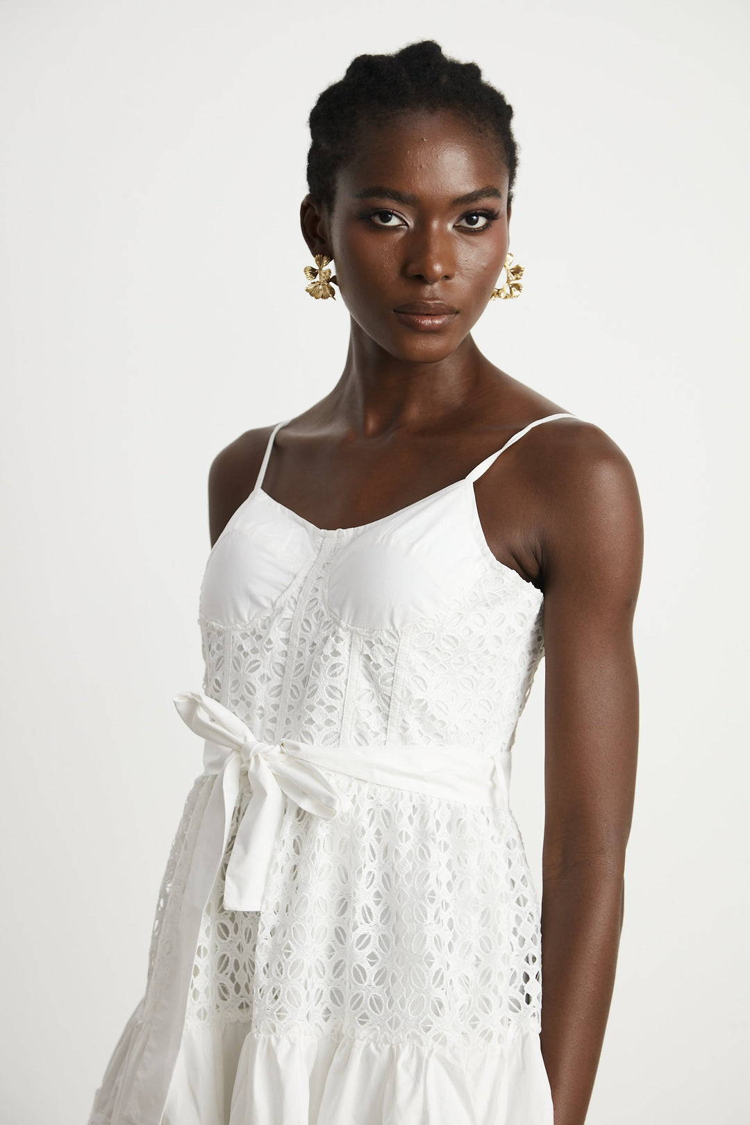 Levoire | Ceinture Cut Out Coton Midi Robe