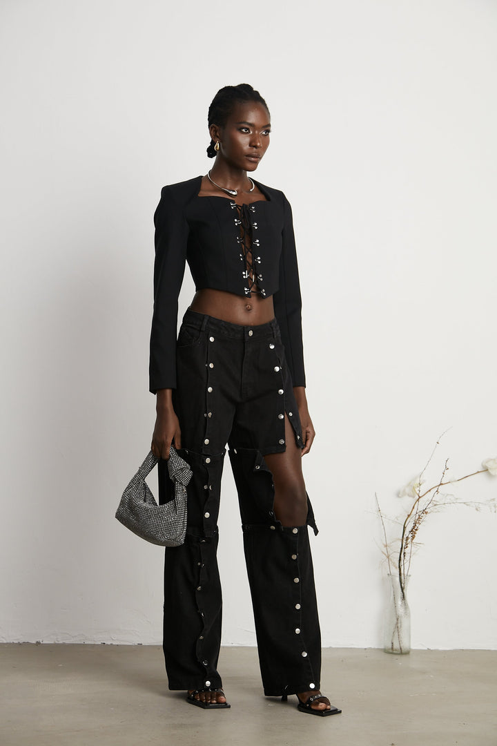 Levoire | Veste Cropped À Lacets