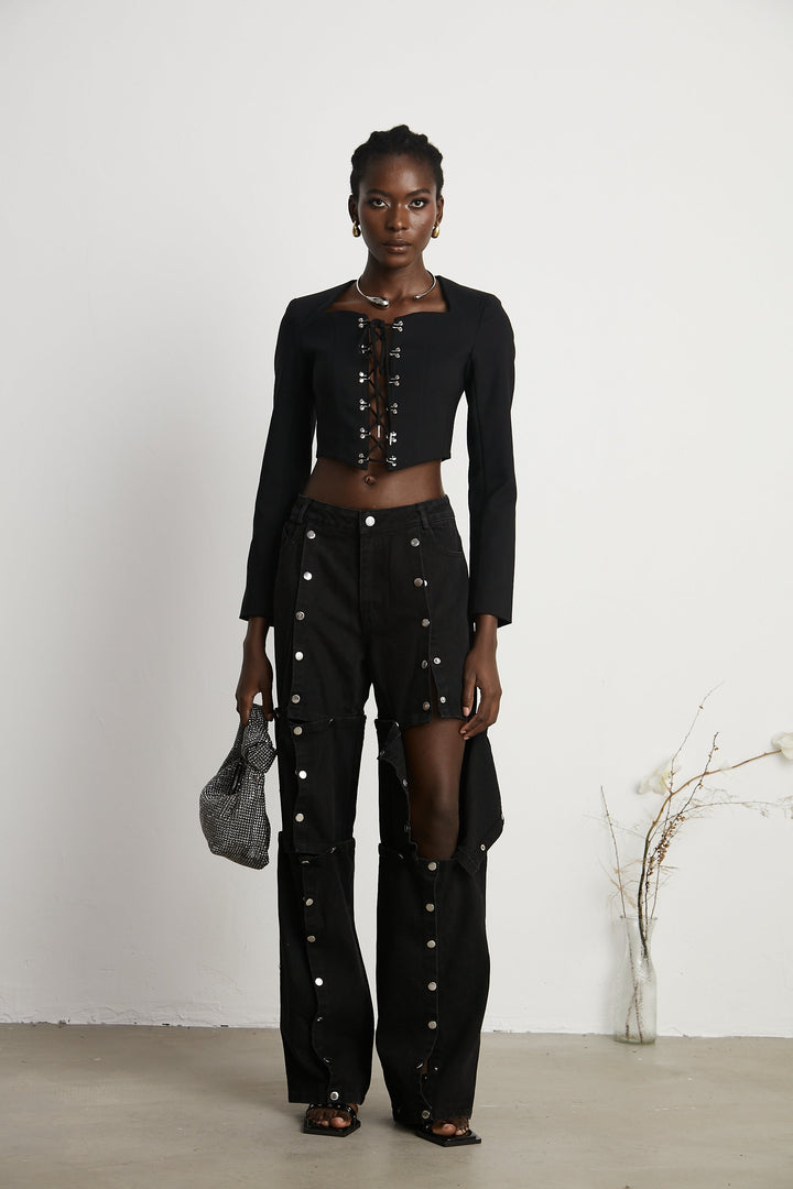Levoire | Veste Cropped À Lacets