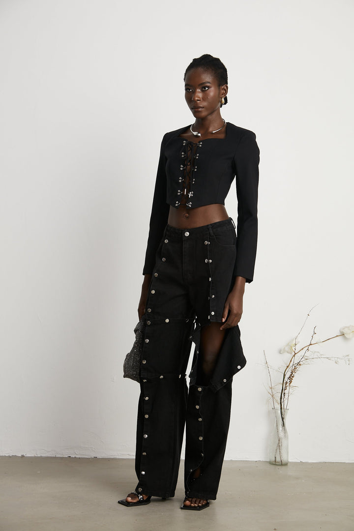 Levoire | Veste Cropped À Lacets