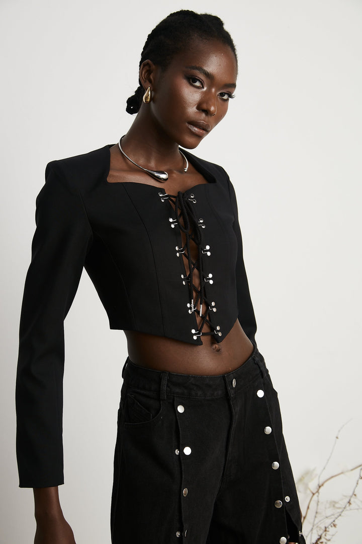 Levoire | Veste Cropped À Lacets