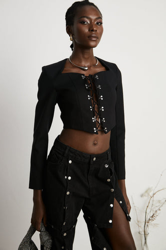 Levoire | Veste Cropped À Lacets