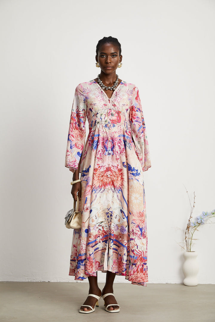 Levoire | Robe Maxi À Manches Kimono Rassemblement