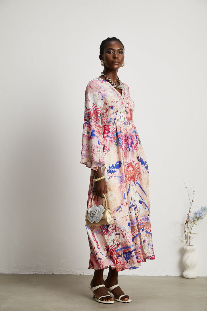 Levoire | Robe Maxi À Manches Kimono Rassemblement