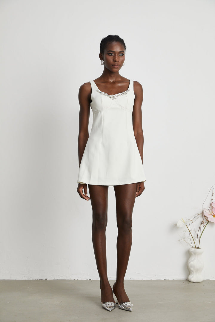 Levoire | Robe Mini Revêtue De Cristaux Brillants