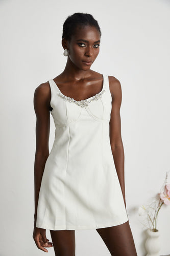 Levoire | Robe Mini Revêtue De Cristaux Brillants