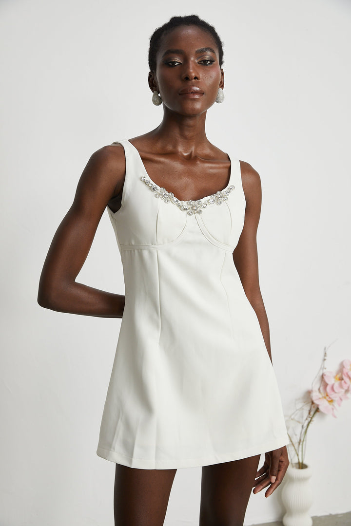 Levoire | Robe Mini Revêtue De Cristaux Brillants