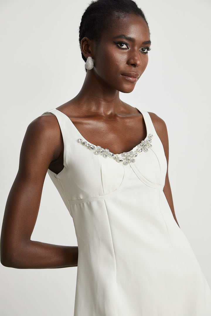 Levoire | Robe Mini Revêtue De Cristaux Brillants