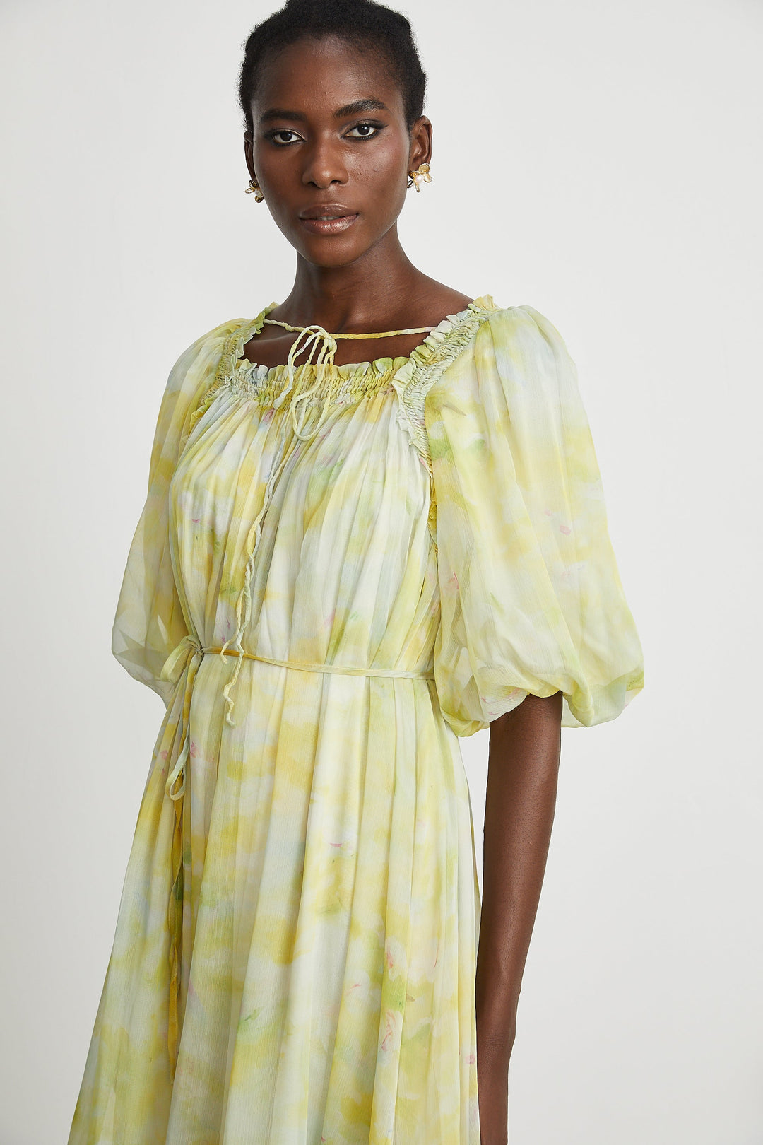 Levoire | Robe Midi À Détails Volants