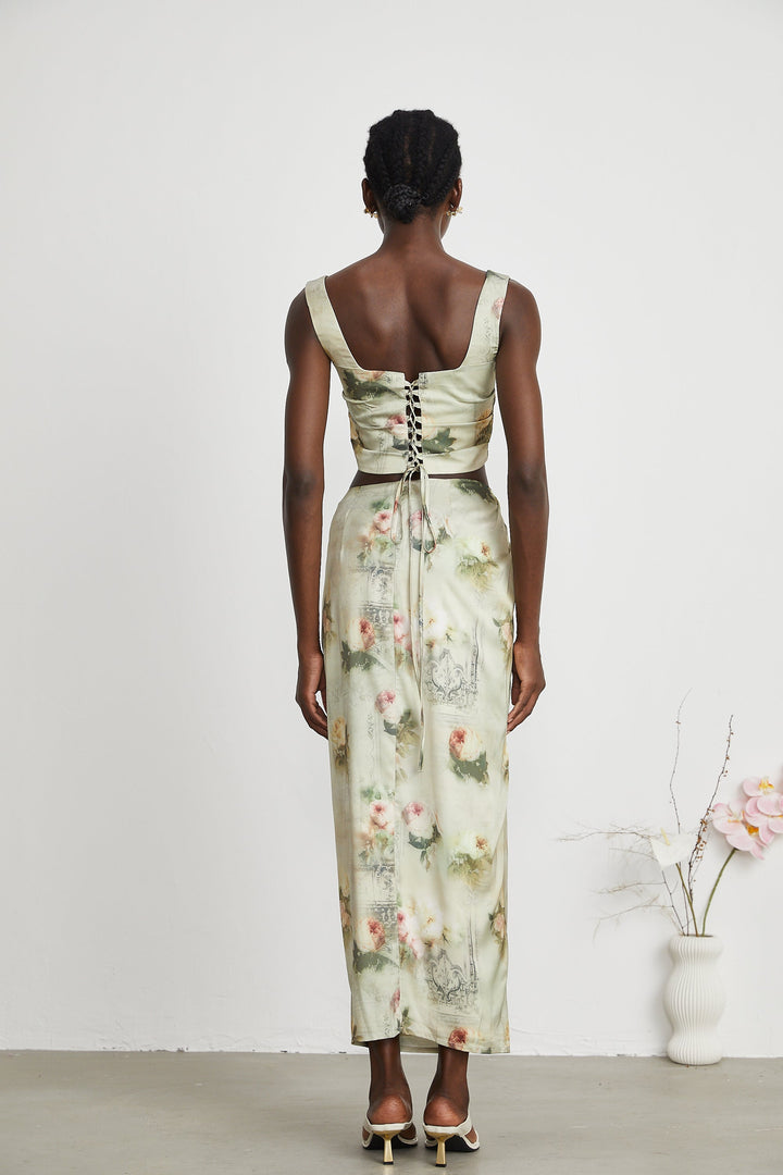 Levoire | Top & Jupe Imprimé Fleurs Ensemble Coordonné