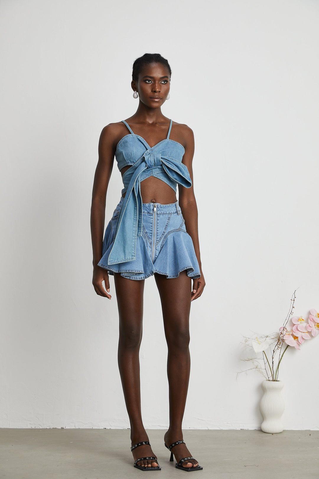 Levoire | Détail Arcs Top En Denim