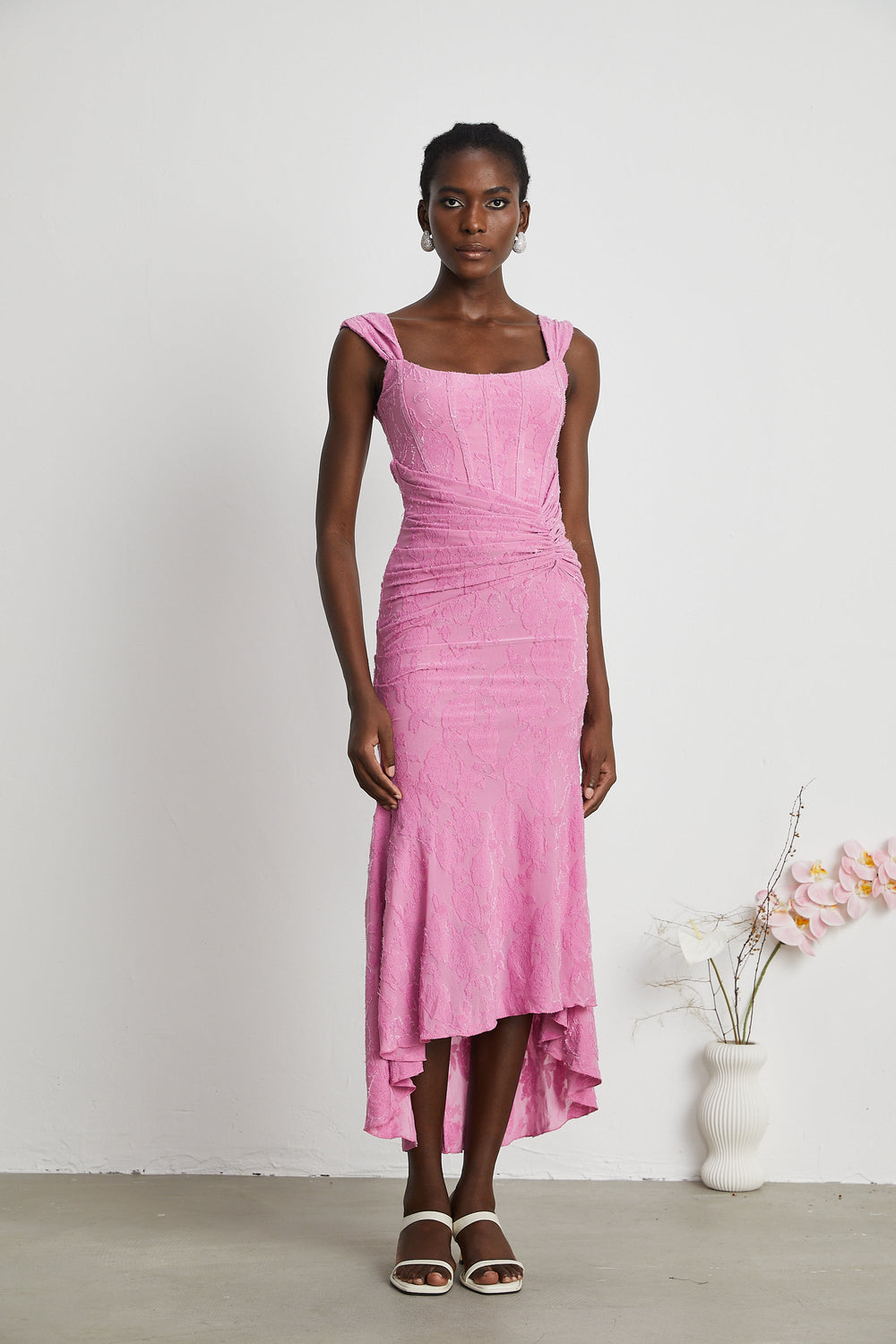 Levoire | Robe Maxi Jacquard Fleurs
