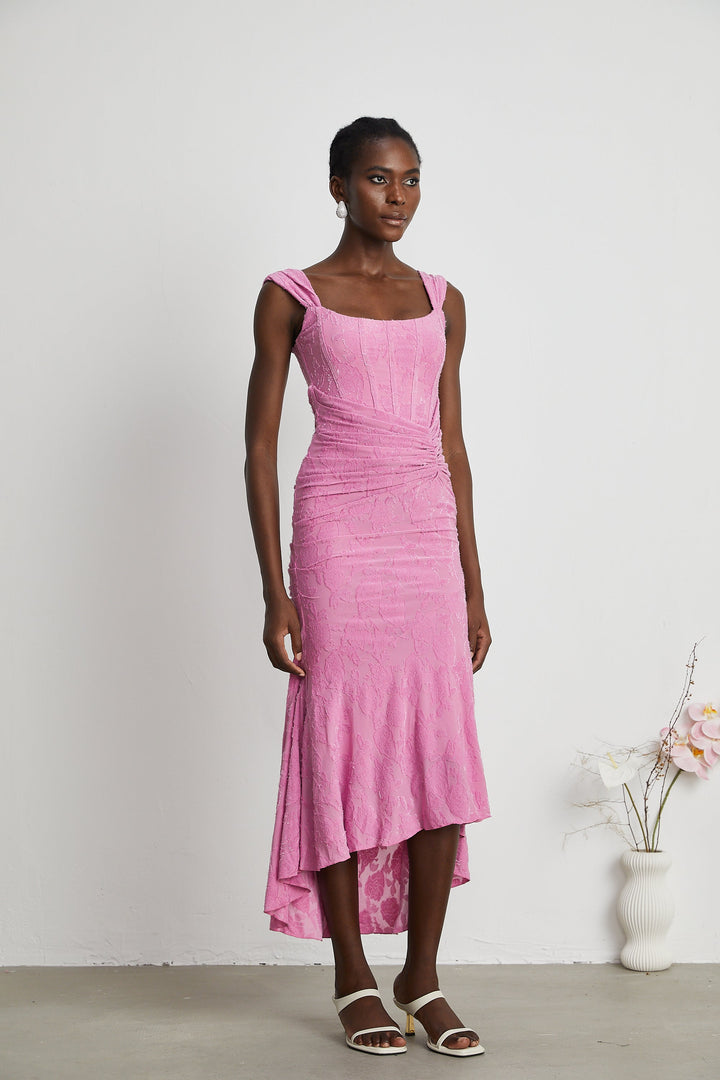 Levoire | Robe Maxi Jacquard Fleurs
