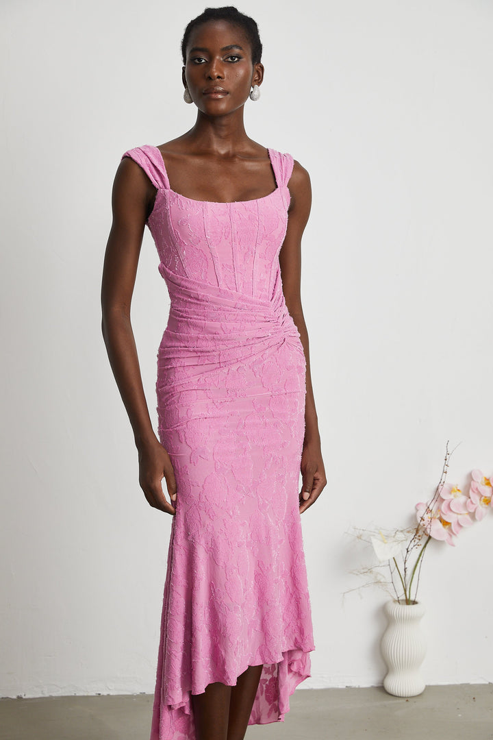Levoire | Robe Maxi Jacquard Fleurs