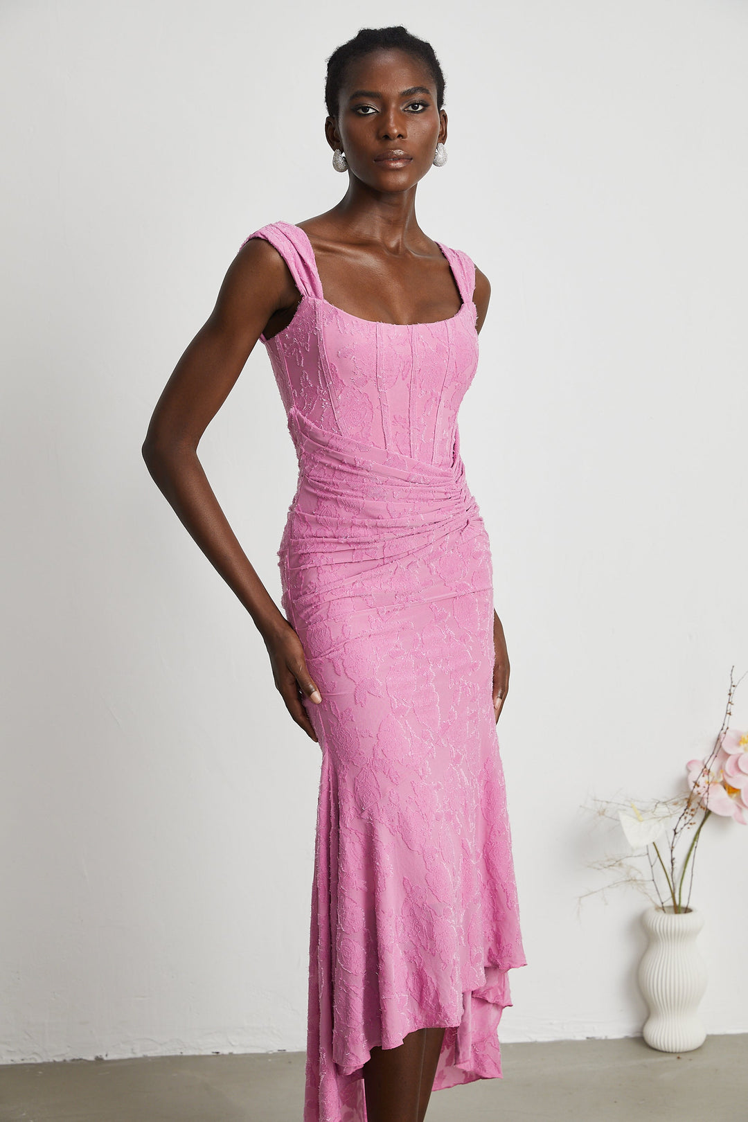 Levoire | Robe Maxi Jacquard Fleurs