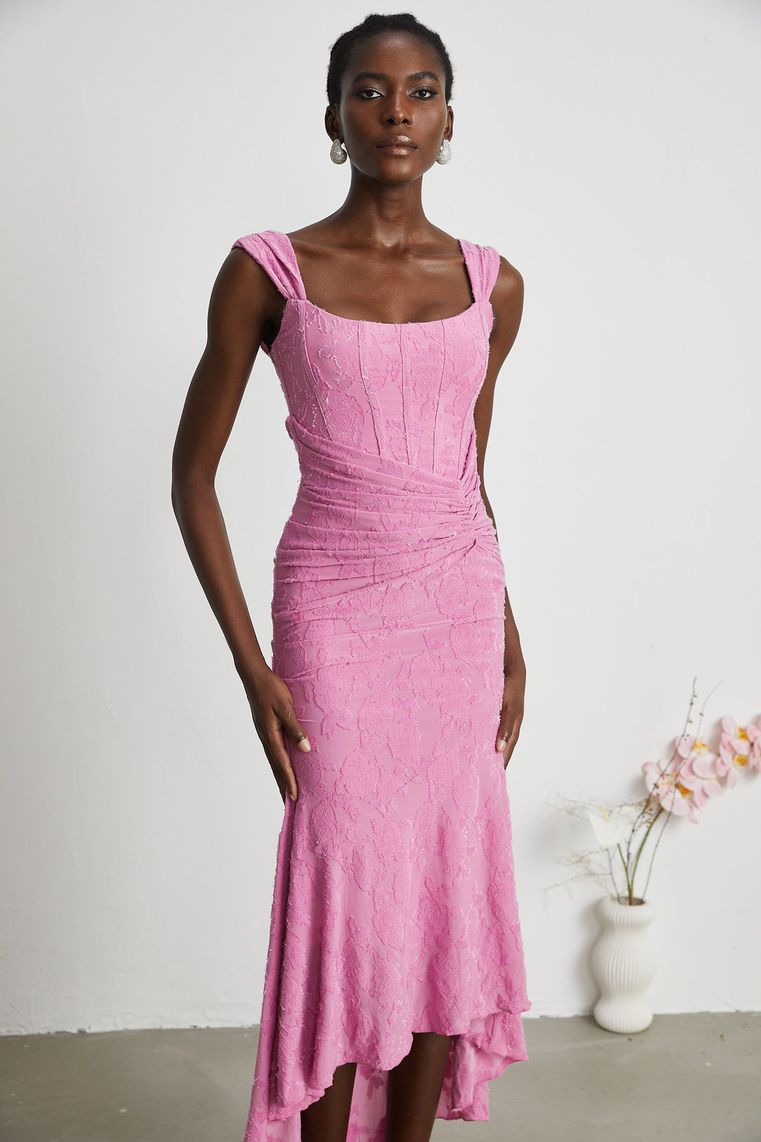 Levoire | Robe Maxi Jacquard Fleurs