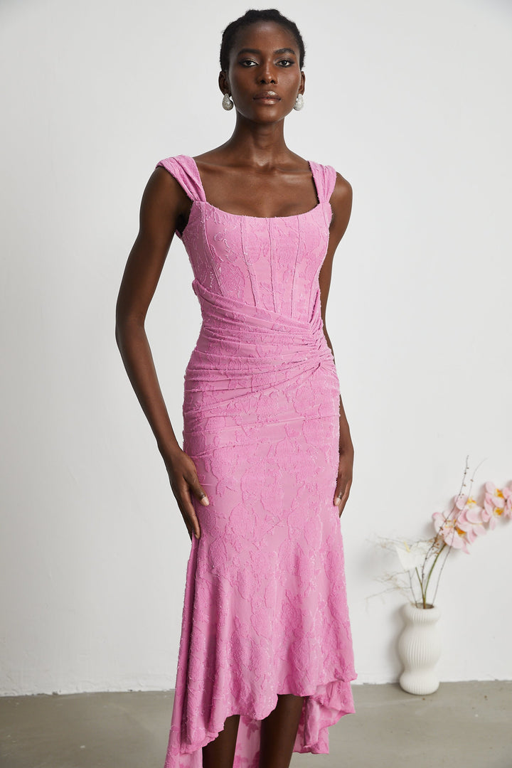 Levoire | Robe Maxi Jacquard Fleurs