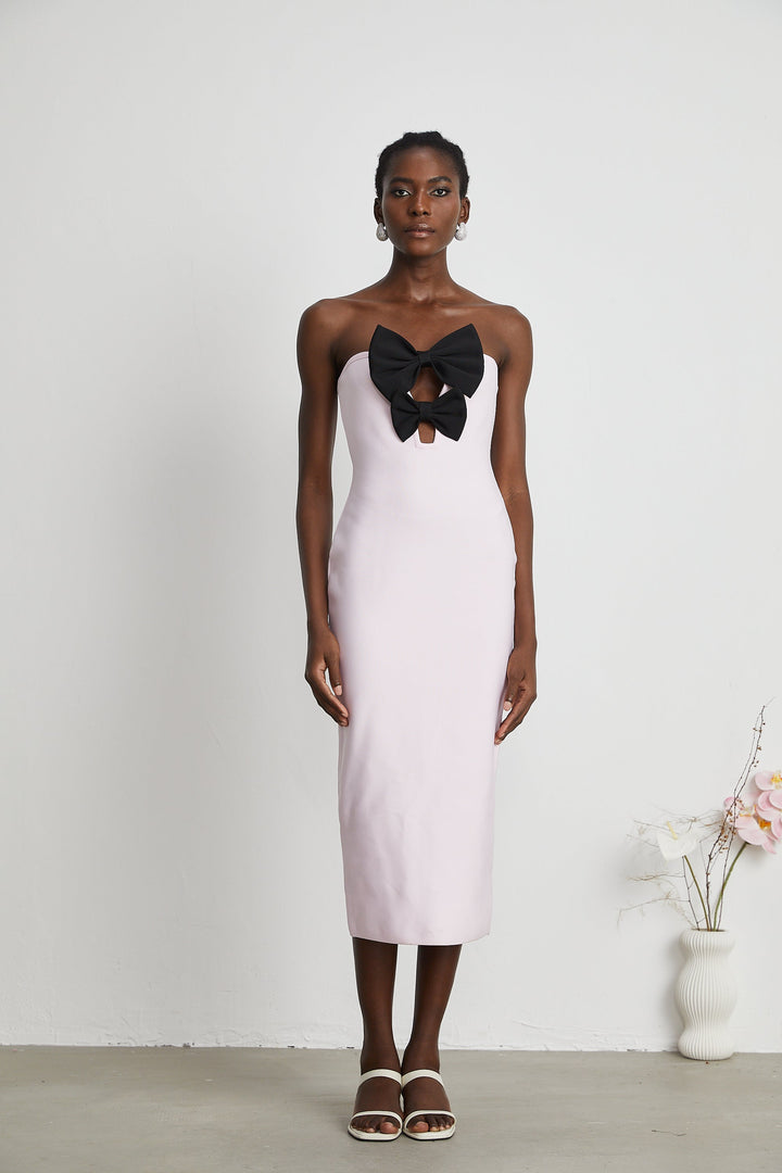 Levoire | Robe Bandage Pink Avec Nœud