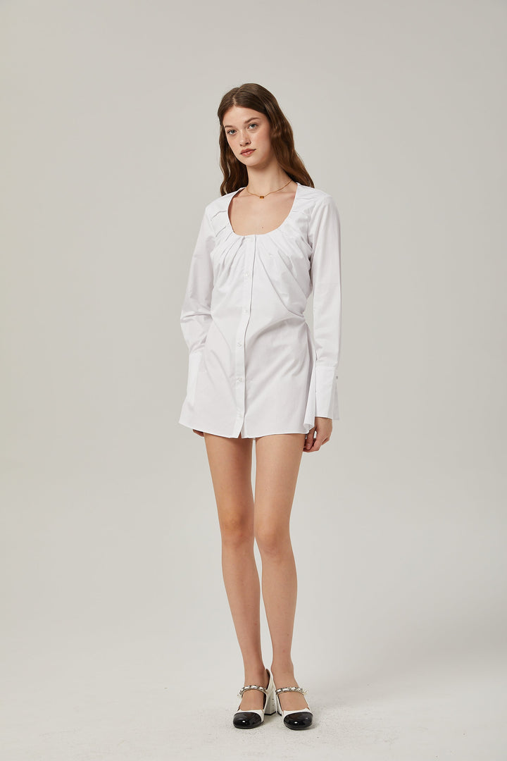 Levoire | Robe Chemise À Détail Plissé