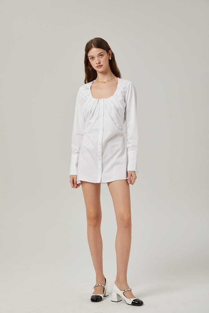 Levoire | Robe Chemise À Détail Plissé