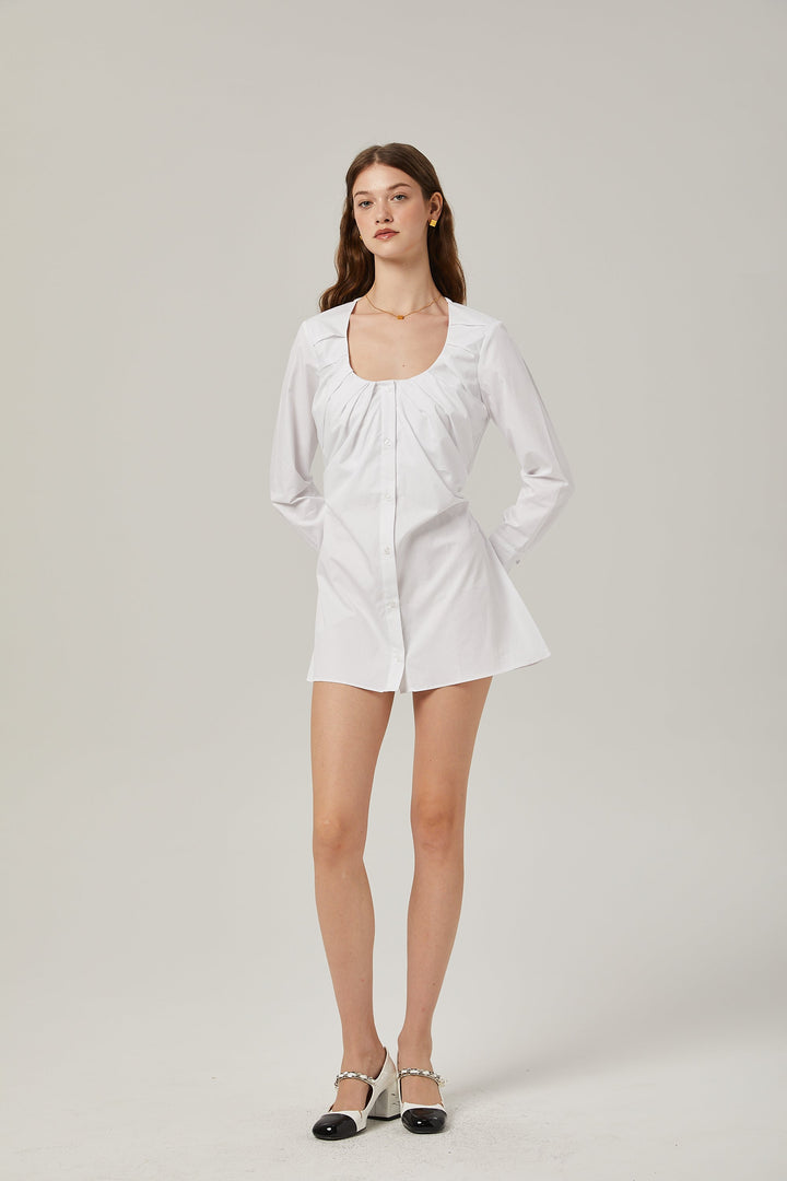 Levoire | Robe Chemise À Détail Plissé