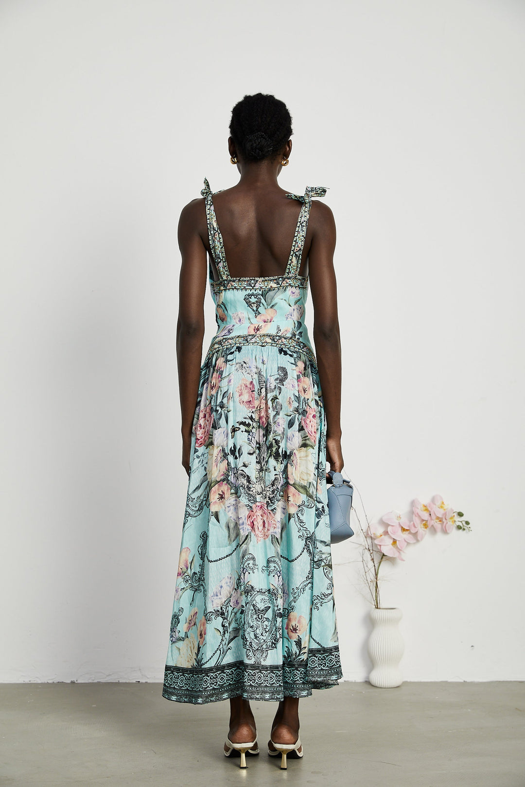 Levoire | Robe Midi À Bandes Épaules