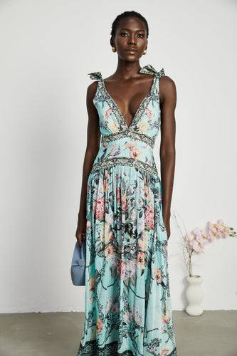 Levoire | Robe Midi À Bandes Épaules