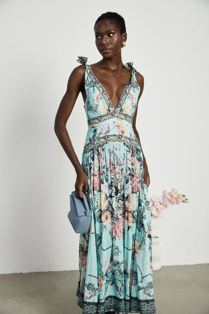 Levoire | Robe Midi À Bandes Épaules