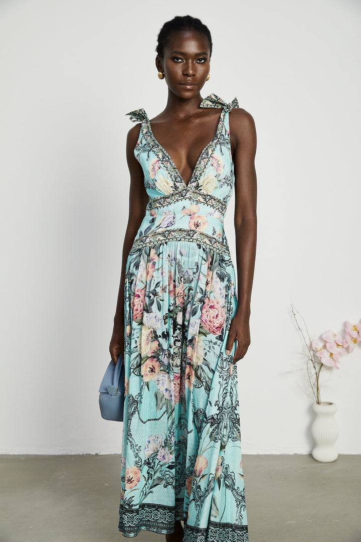 Levoire | Robe Midi À Bandes Épaules