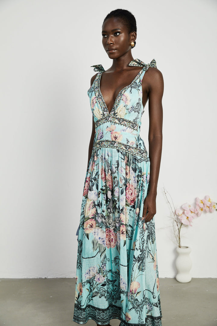 Levoire | Robe Midi À Bandes Épaules