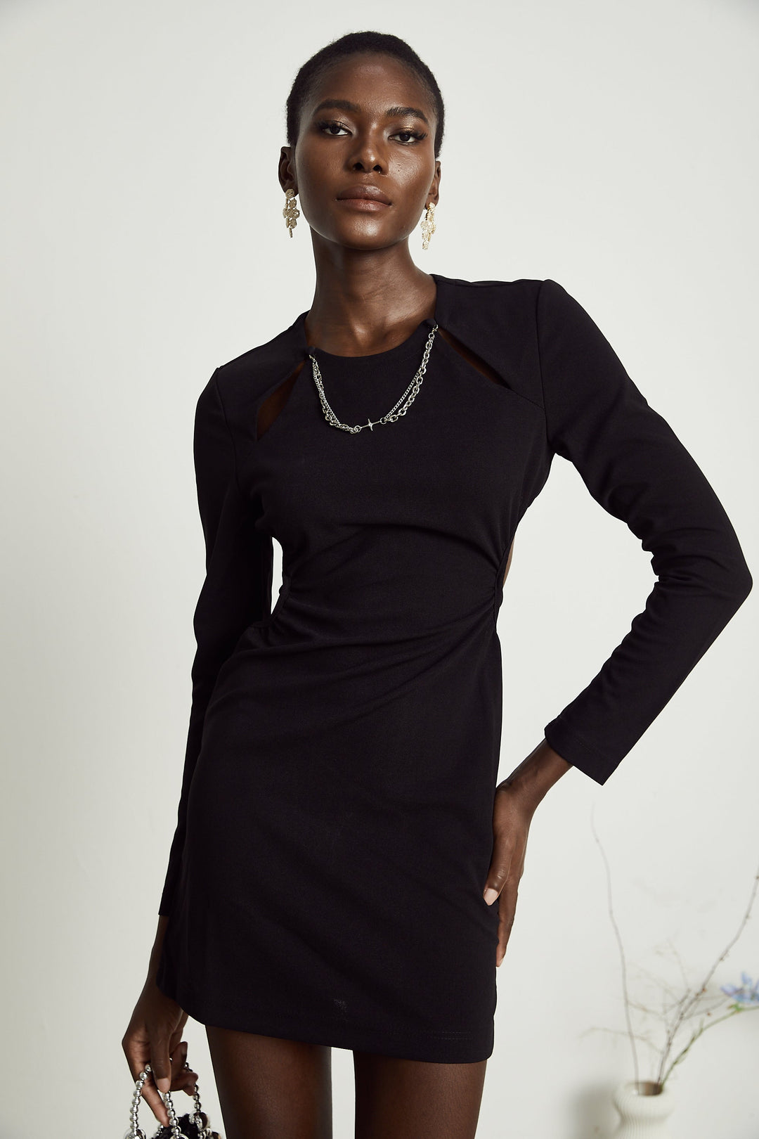 Levoire | Niveau Off Épaule Taille Coupé Robe Découpée