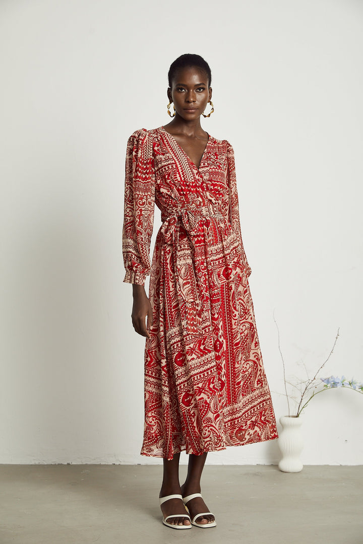 Levoire | Imprimé À Motifs Robe Midi