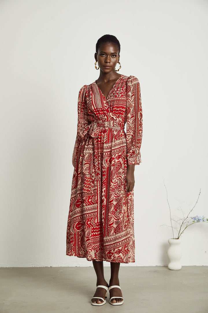 Levoire | Imprimé À Motifs Robe Midi