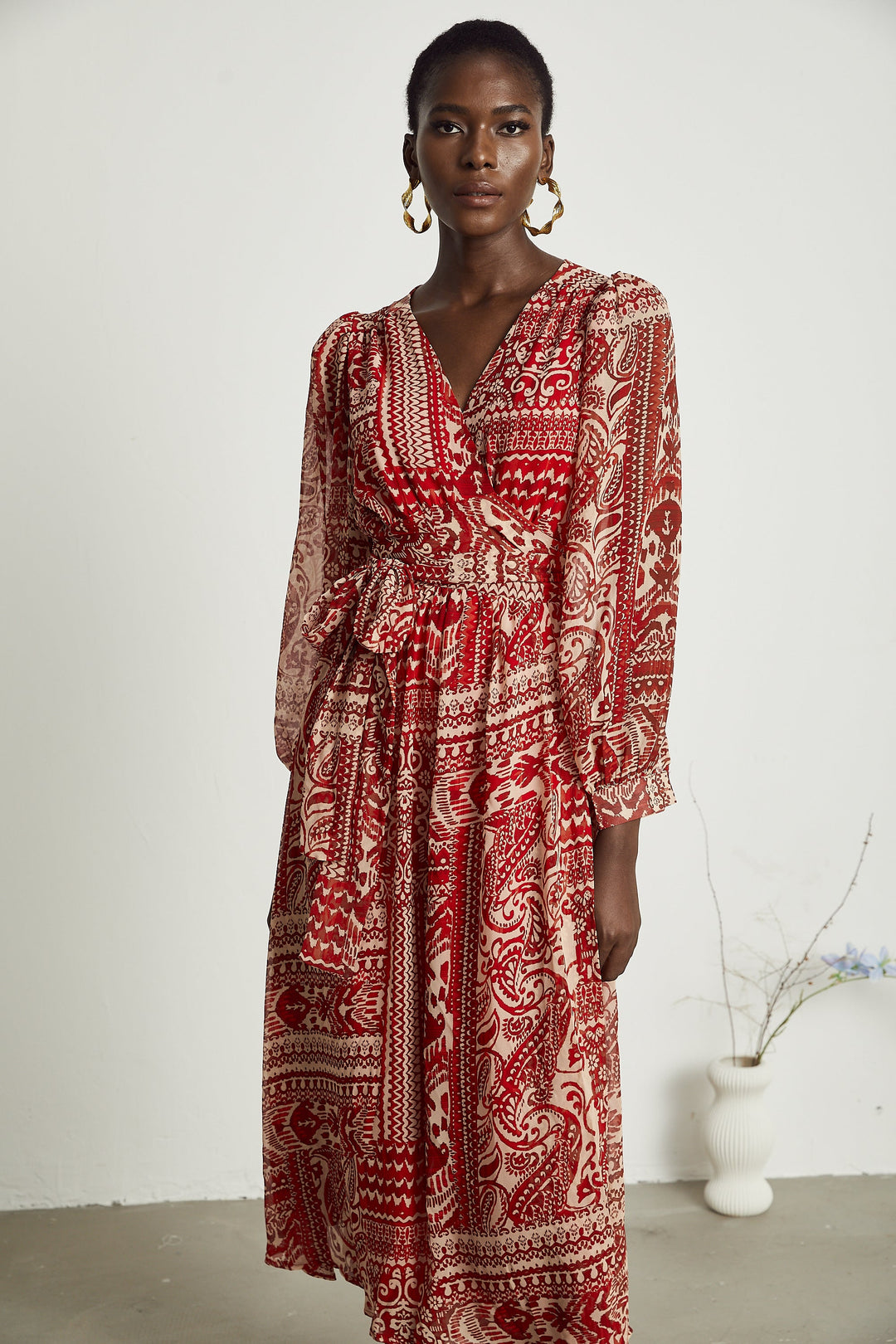 Levoire | Imprimé À Motifs Robe Midi