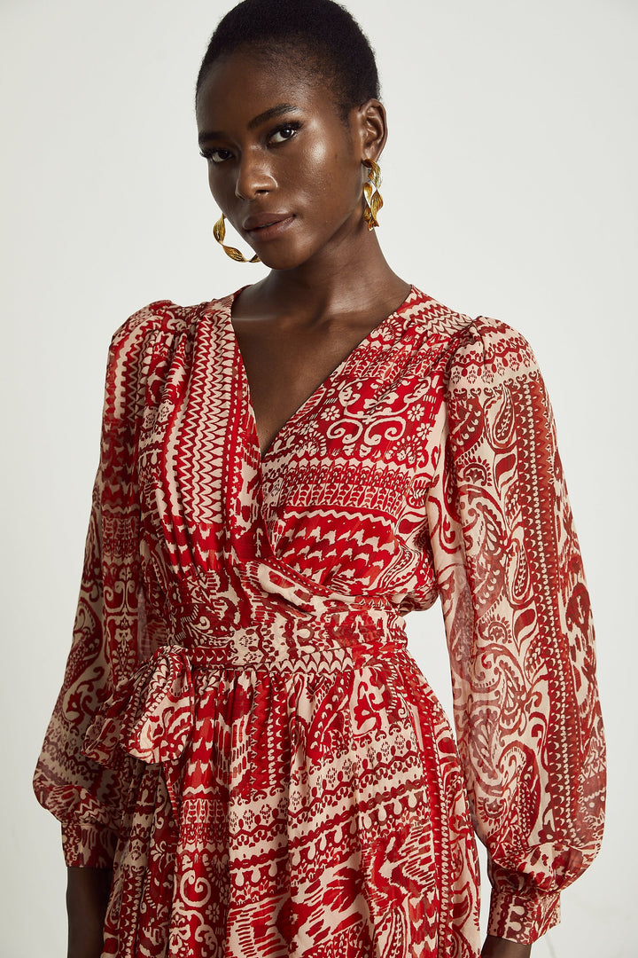 Levoire | Imprimé À Motifs Robe Midi