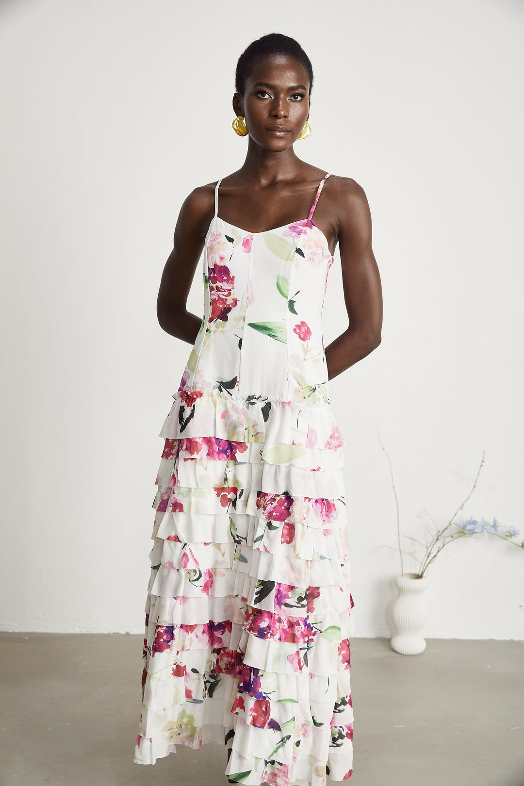 Levoire | Motif Floral Maxi Robe