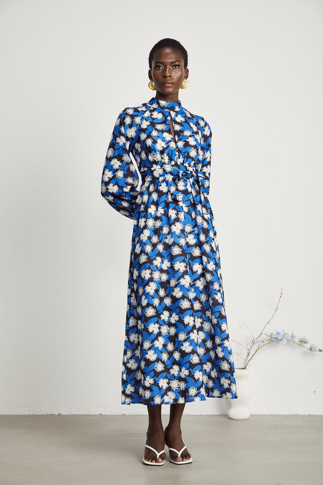 Levoire | Robe Midi Découpée Imprimé Floral