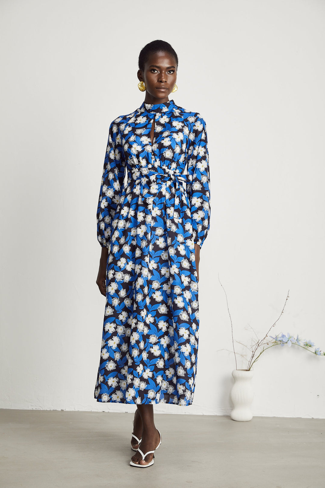 Levoire | Robe Midi Découpée Imprimé Floral
