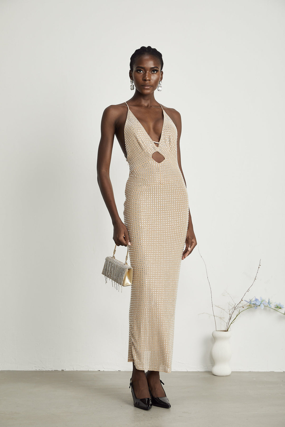 Levoire | Robe Midi Découpée Décorée