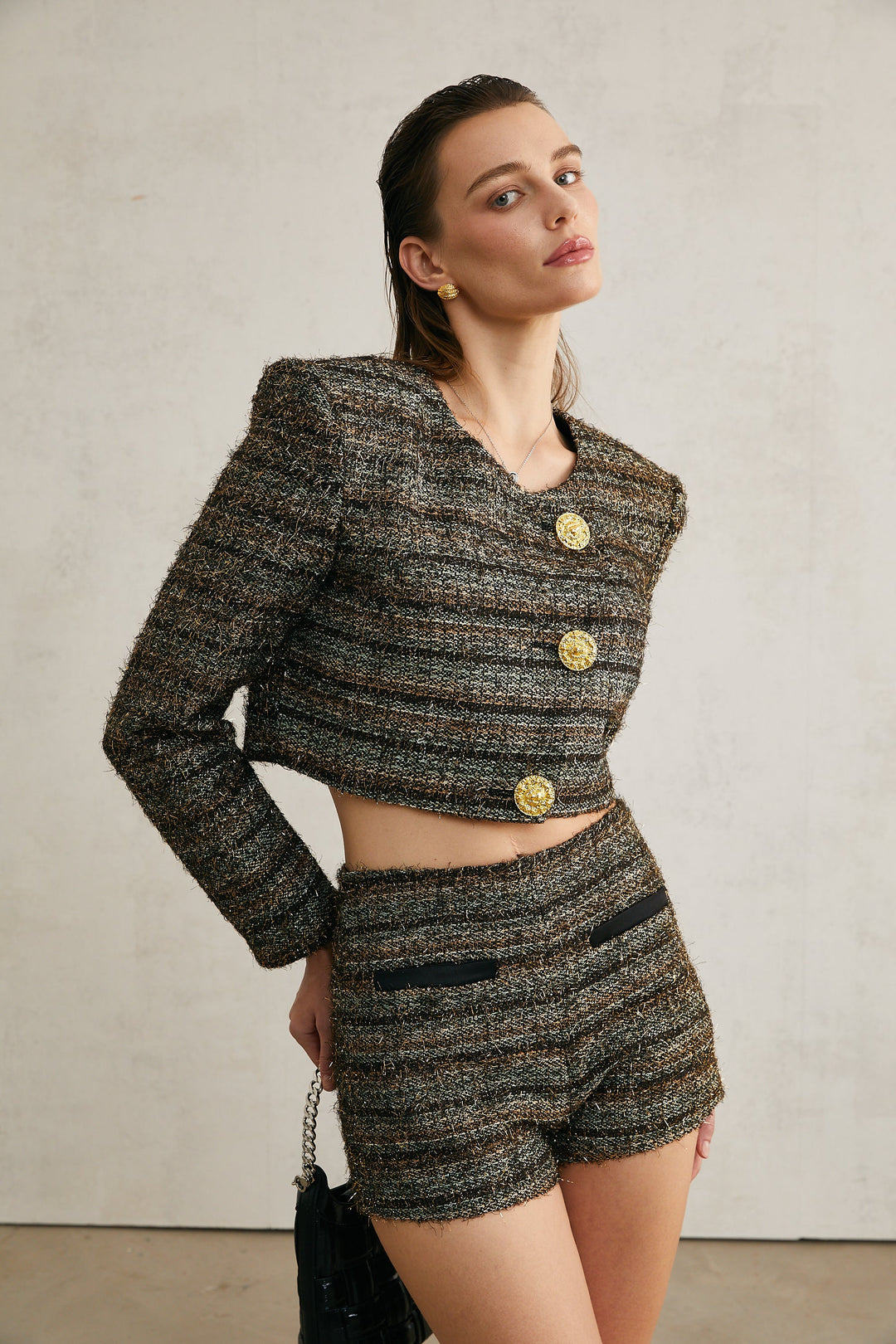 Levoire | Éloïse Fil Métallique Veste Crop