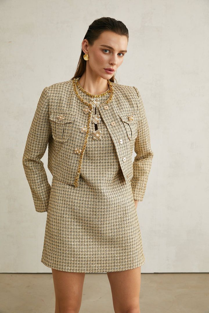 Levoire | Veste En Tweed Décorée De Paillettes