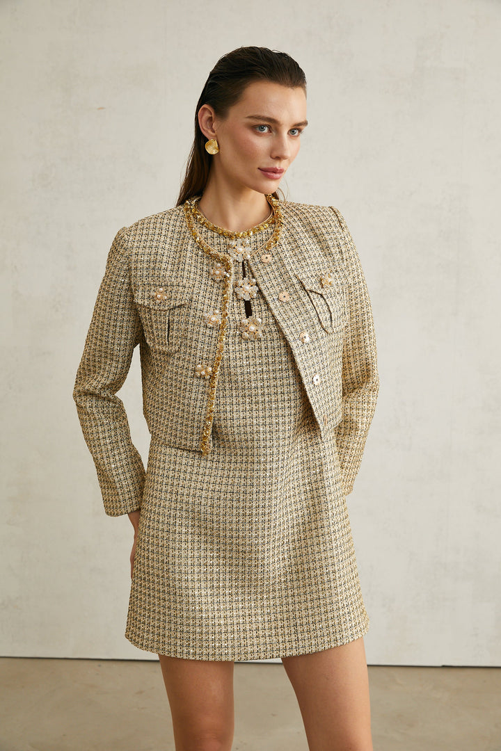 Levoire | Veste En Tweed Décorée De Paillettes