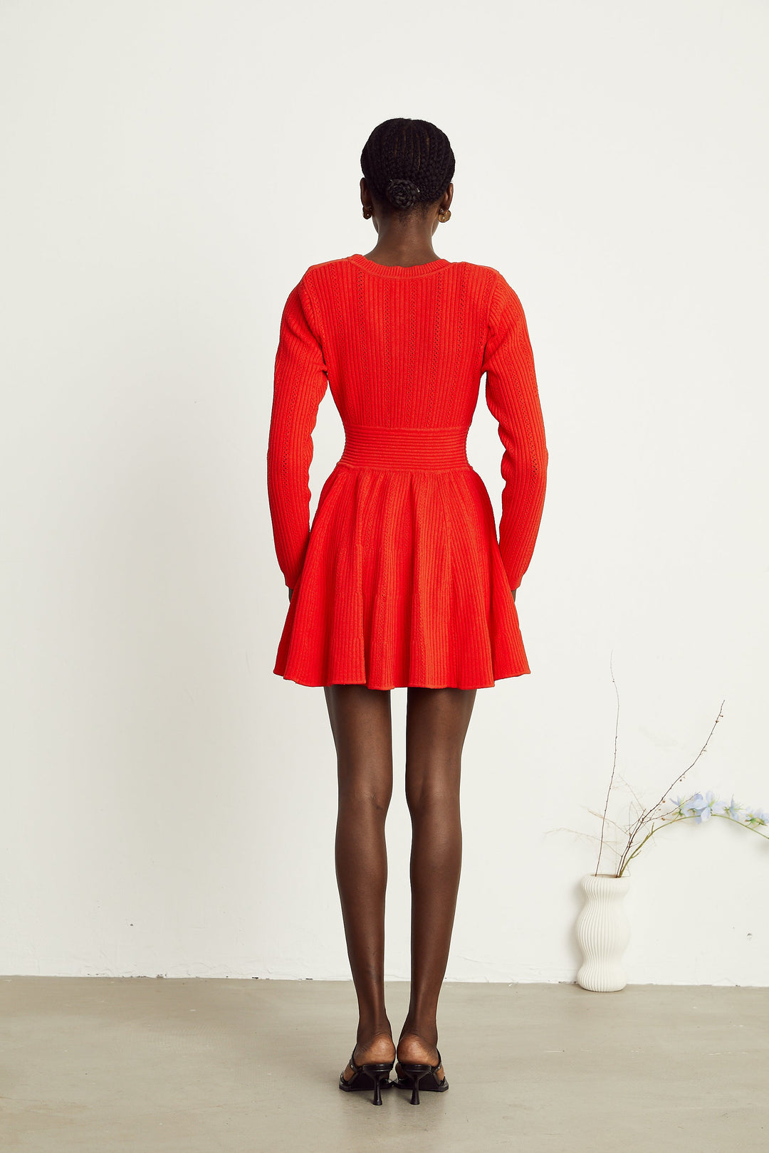 Levoire | Robe Mini À Col V Rouge