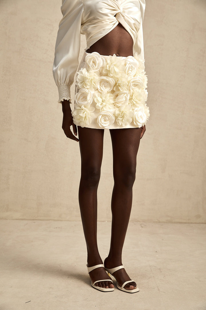 Levoire | Jupe Mini À Motif Floral Façon