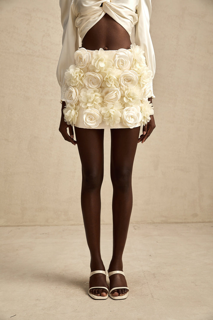 Levoire | Jupe Mini À Motif Floral Façon