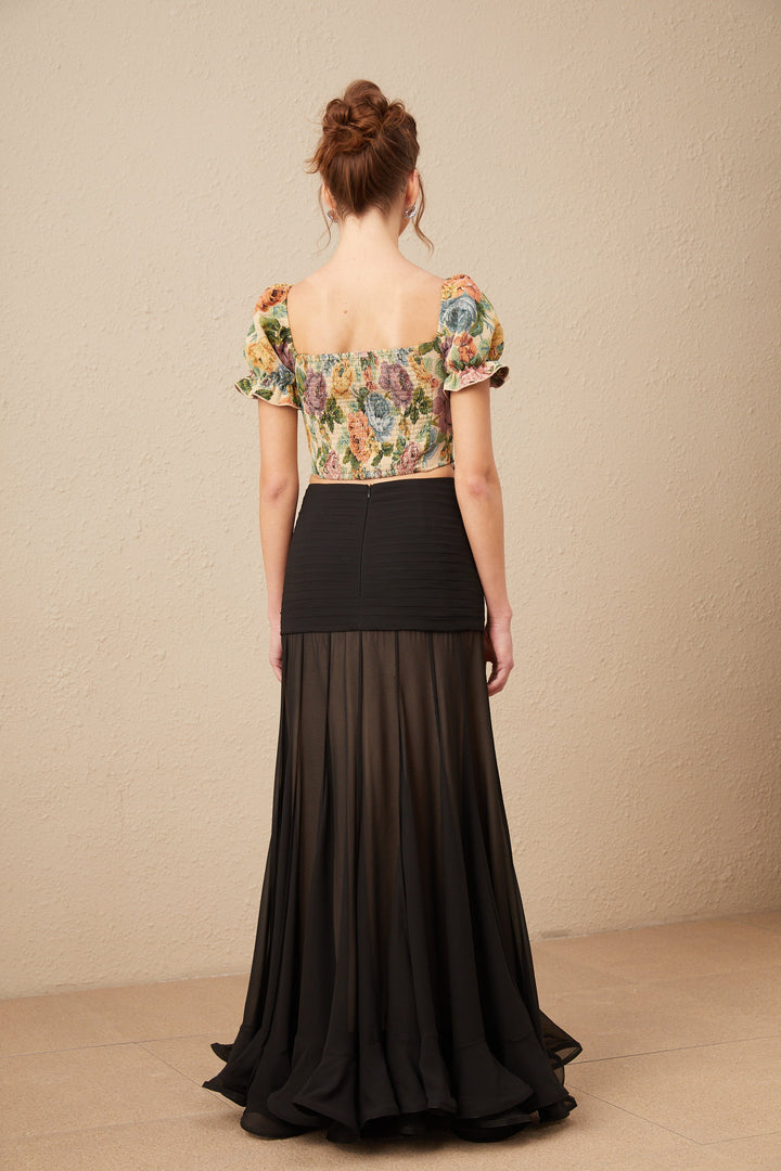 Levoire | Haut Cintré En Jacquard À Imprimé Floral