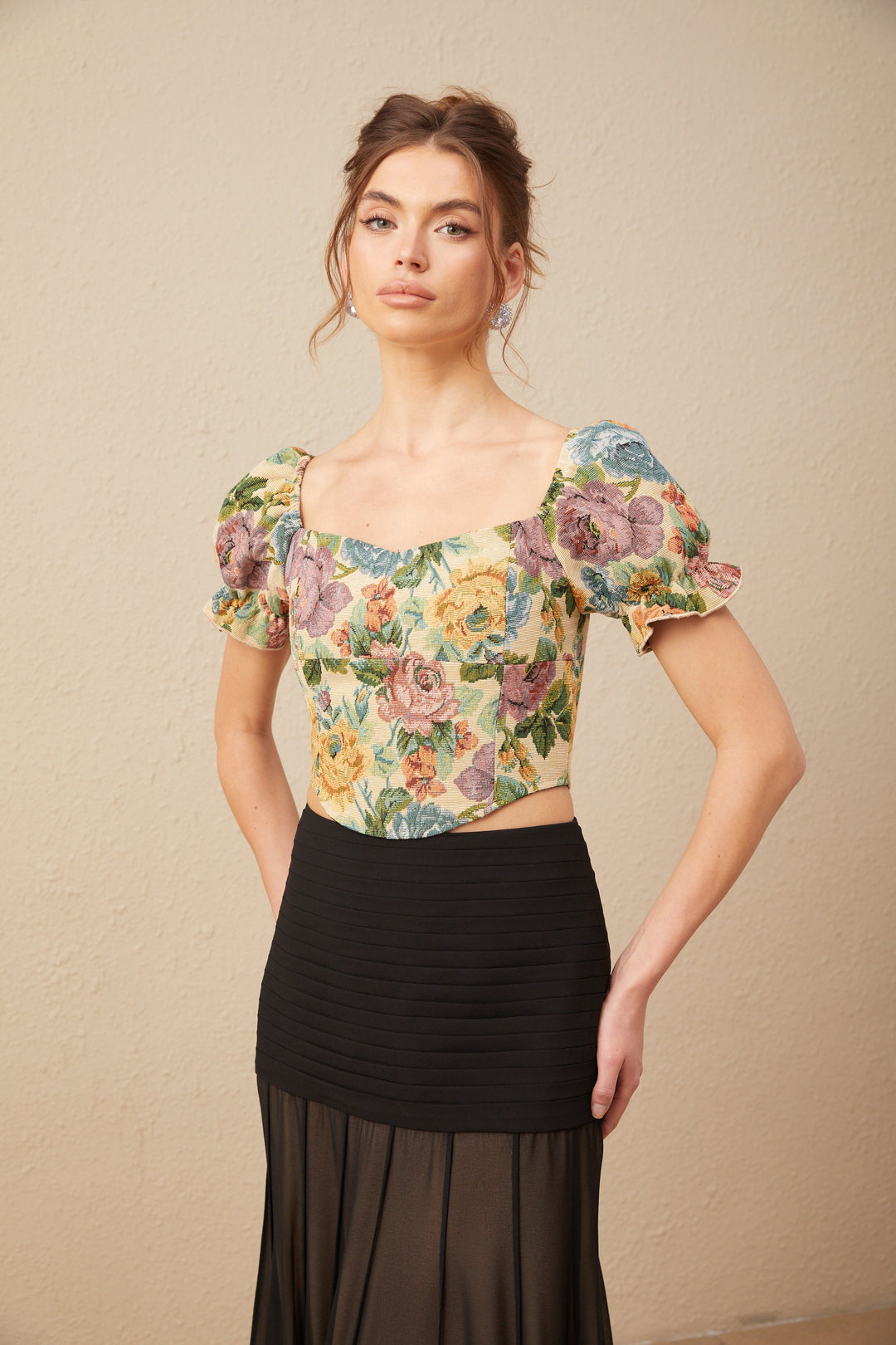 Levoire | Haut Cintré En Jacquard À Imprimé Floral