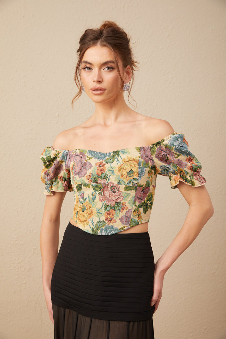Levoire | Haut Cintré En Jacquard À Imprimé Floral