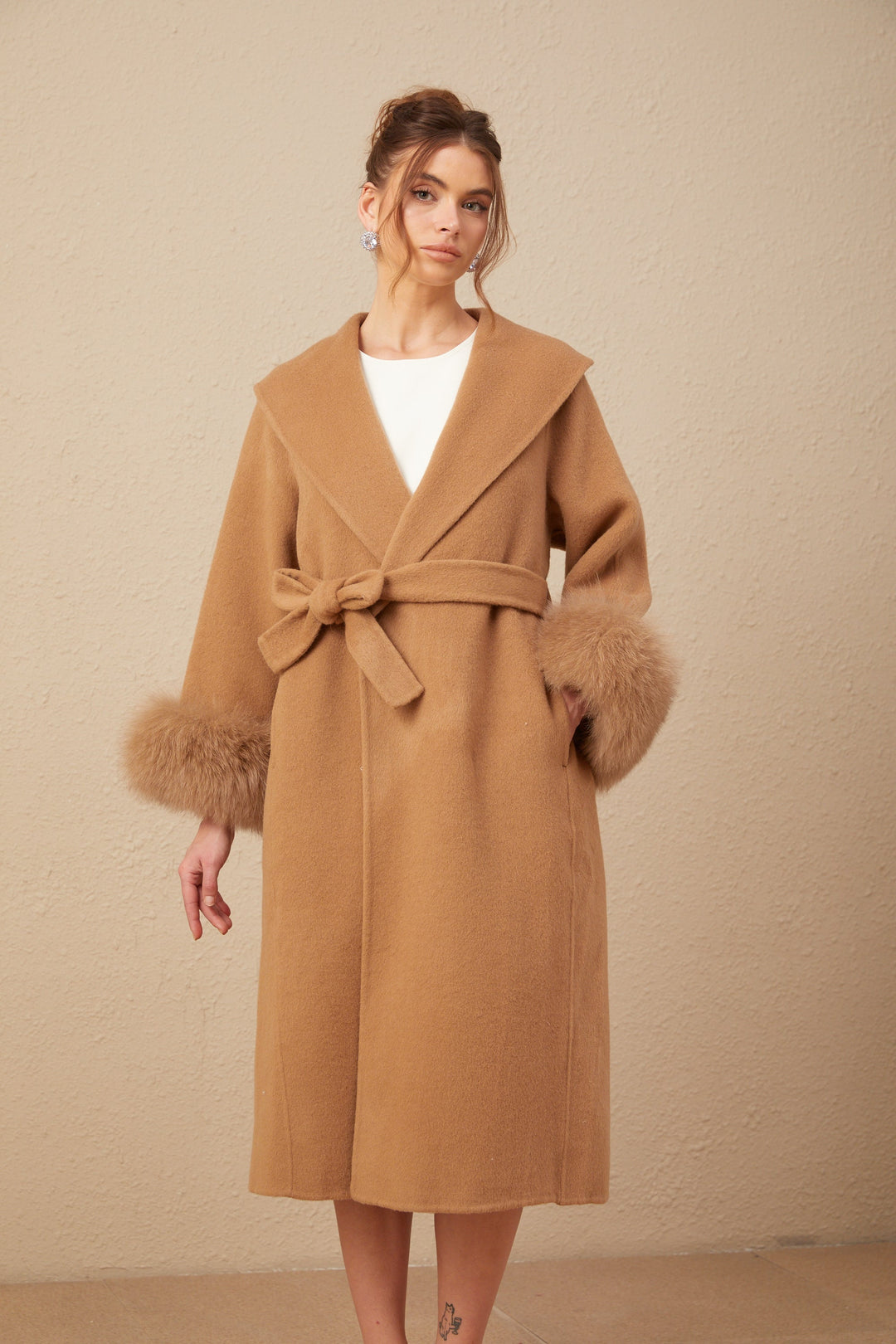 Levoire | Manteau En Laine Feutre Marron