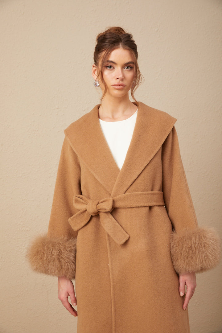 Levoire | Manteau En Laine Feutre Marron